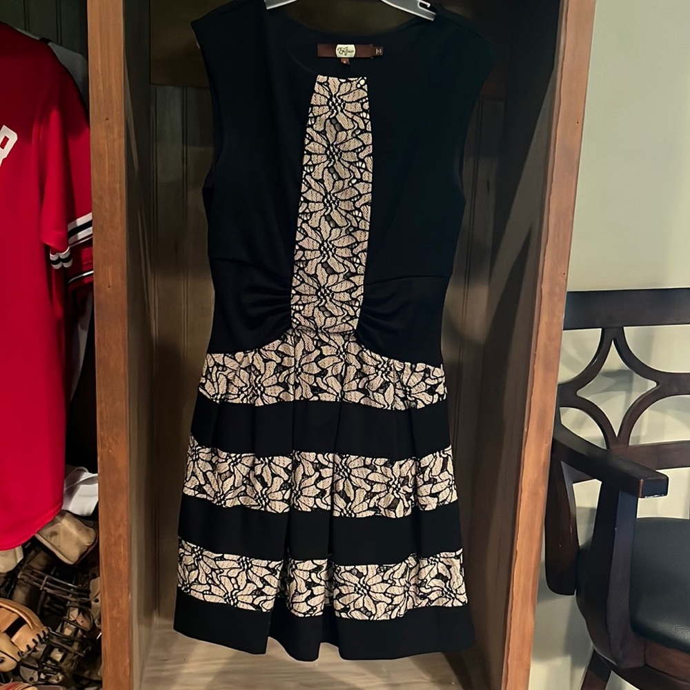 Like new size 6 Black and Tan dress